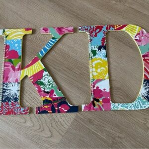 Colorful Floral Decorative Kappa Delta Letters